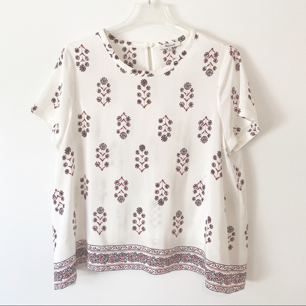 Madewell Vine Floral Silk Top